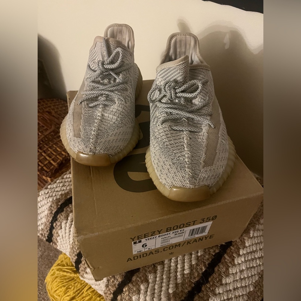 Adidas Yeezy Boost 350 V2 in Light Gray and Beige